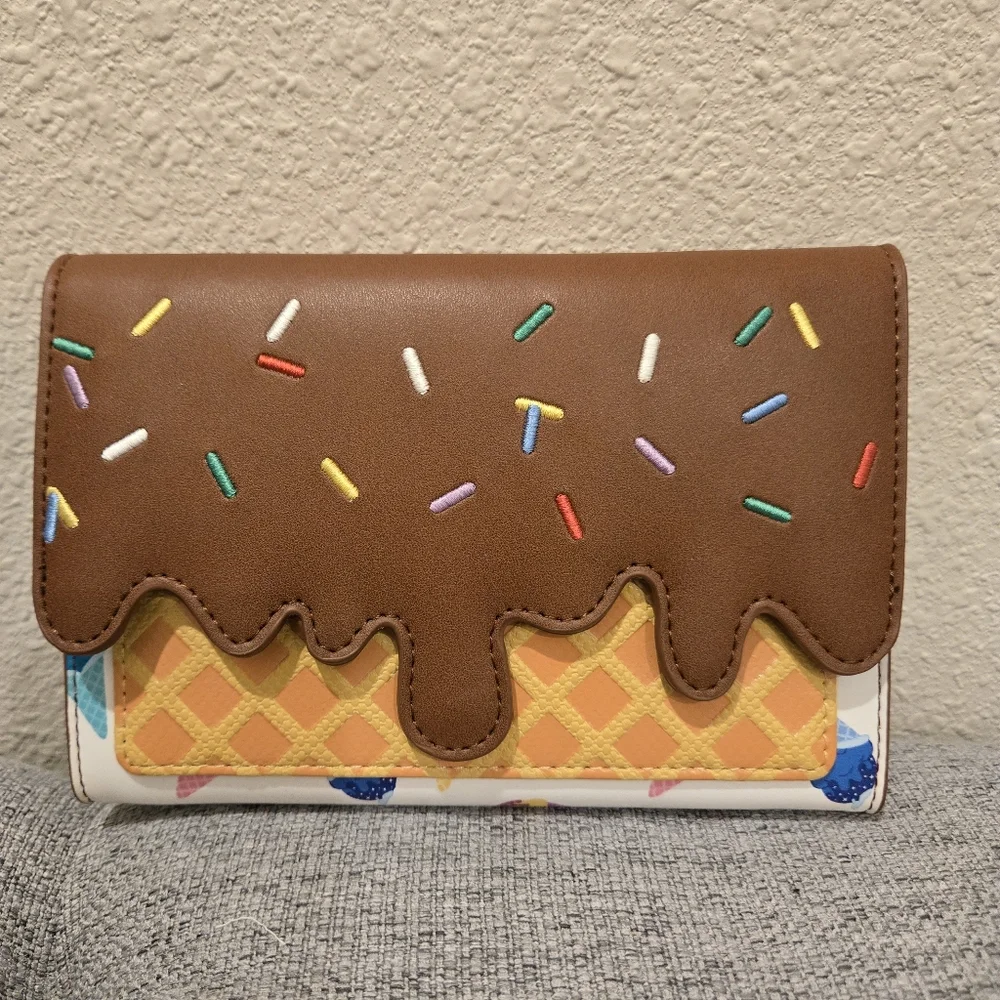 Loungefly Brown and Tan Ice Cream Wallet - Picture 4 of 14